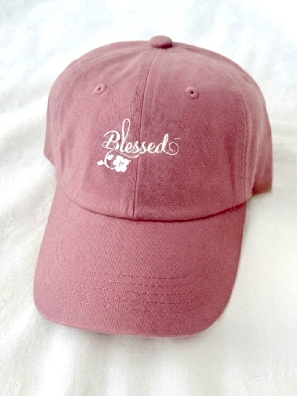 Pink Adjustable Baseball Cap with word “Blessed” New in package